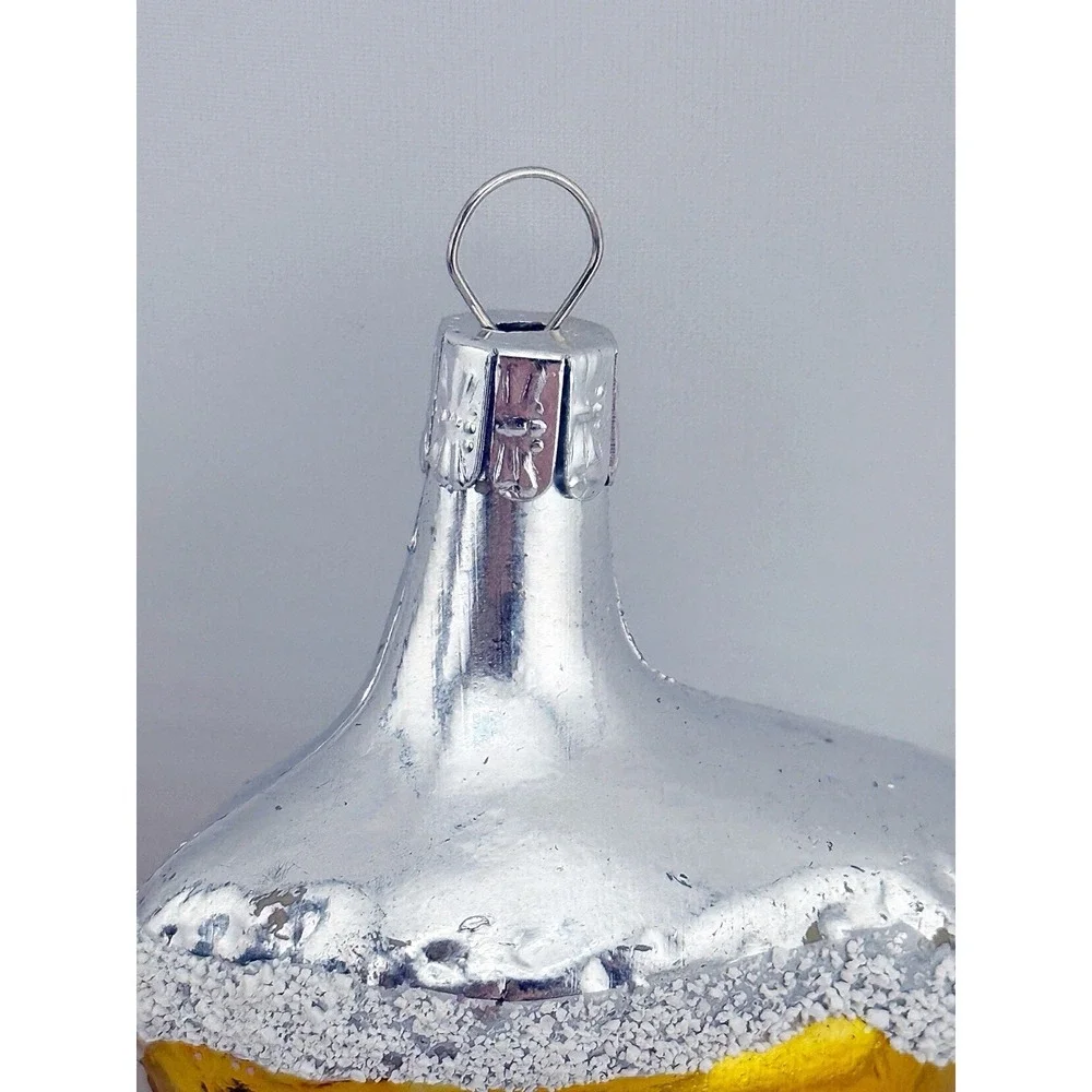 Vintage 1950's-60's Polish Hand Blown Glass Stocking Ornament. 4